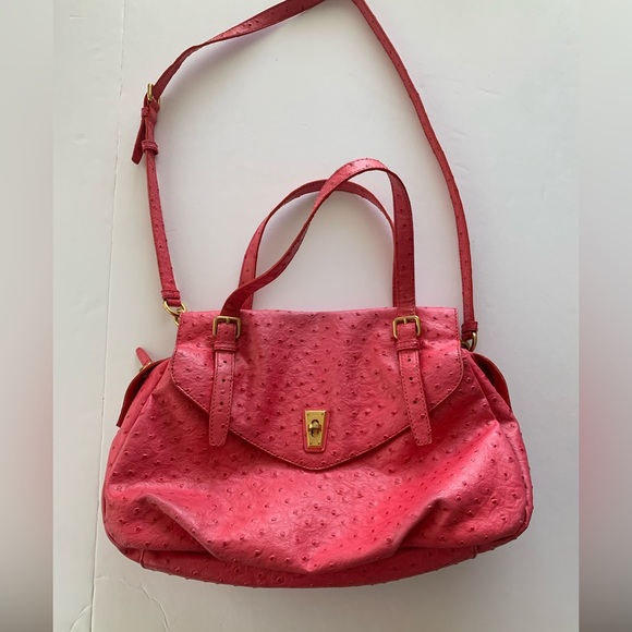 Marc by Marc Jacob’s Ozzie Aurora Rock ostrich pet handbag shoulder bag pink - Picture 16 of 16